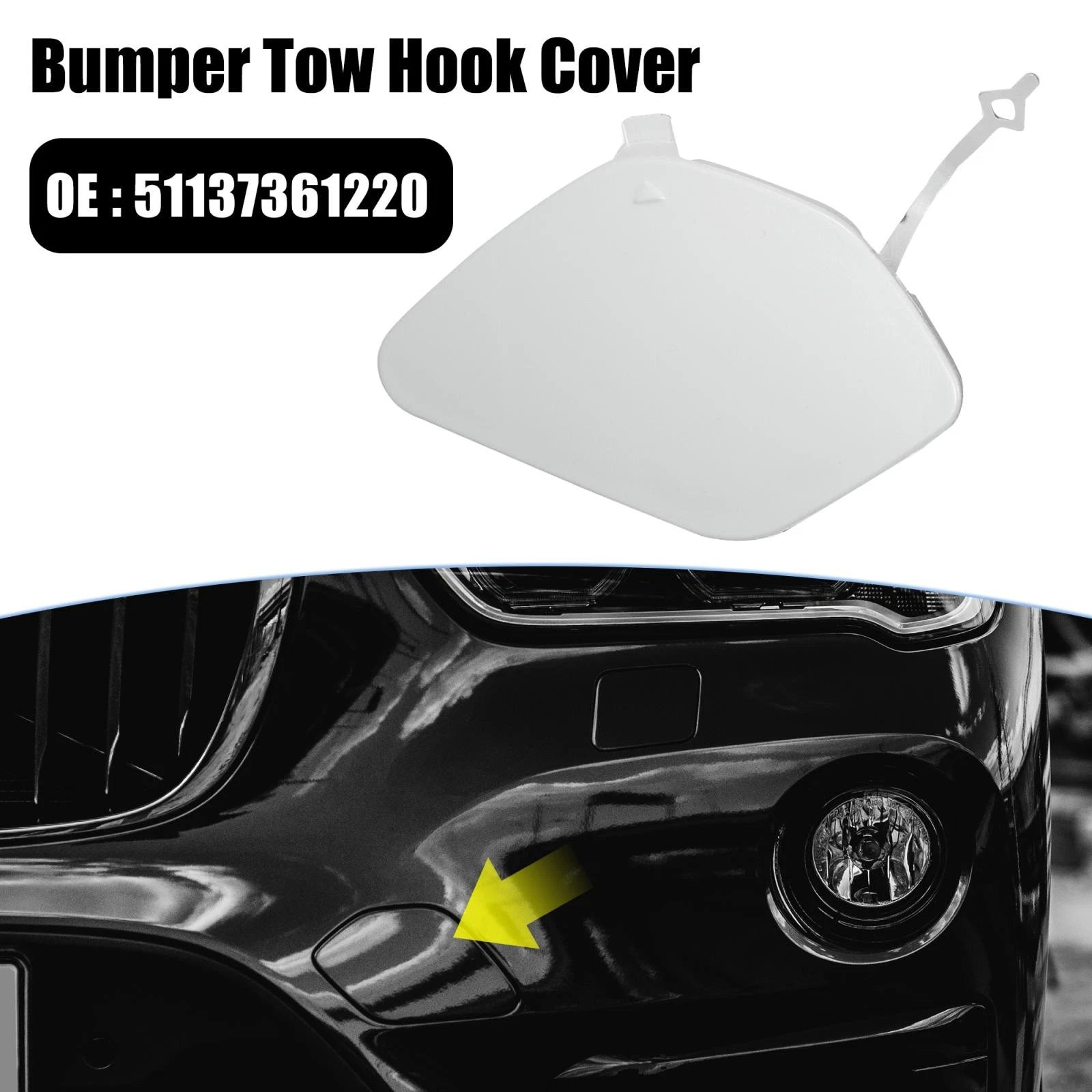 Front Bumper Tow Hook Cover Replacement for BMW F48 (2016–2018)