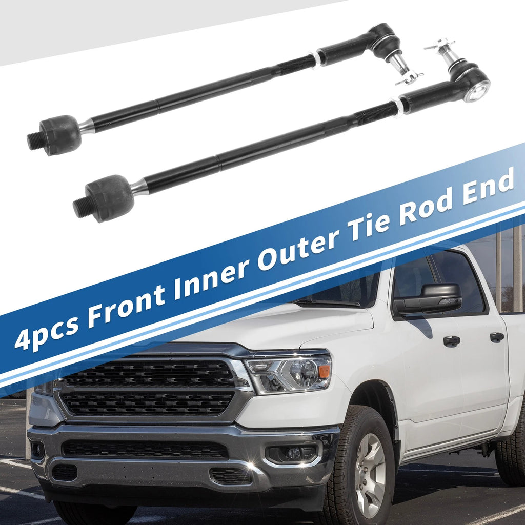 4pcs Front Inner Outer Tie Rod End Link for Ram 1500 (2013–2018)
