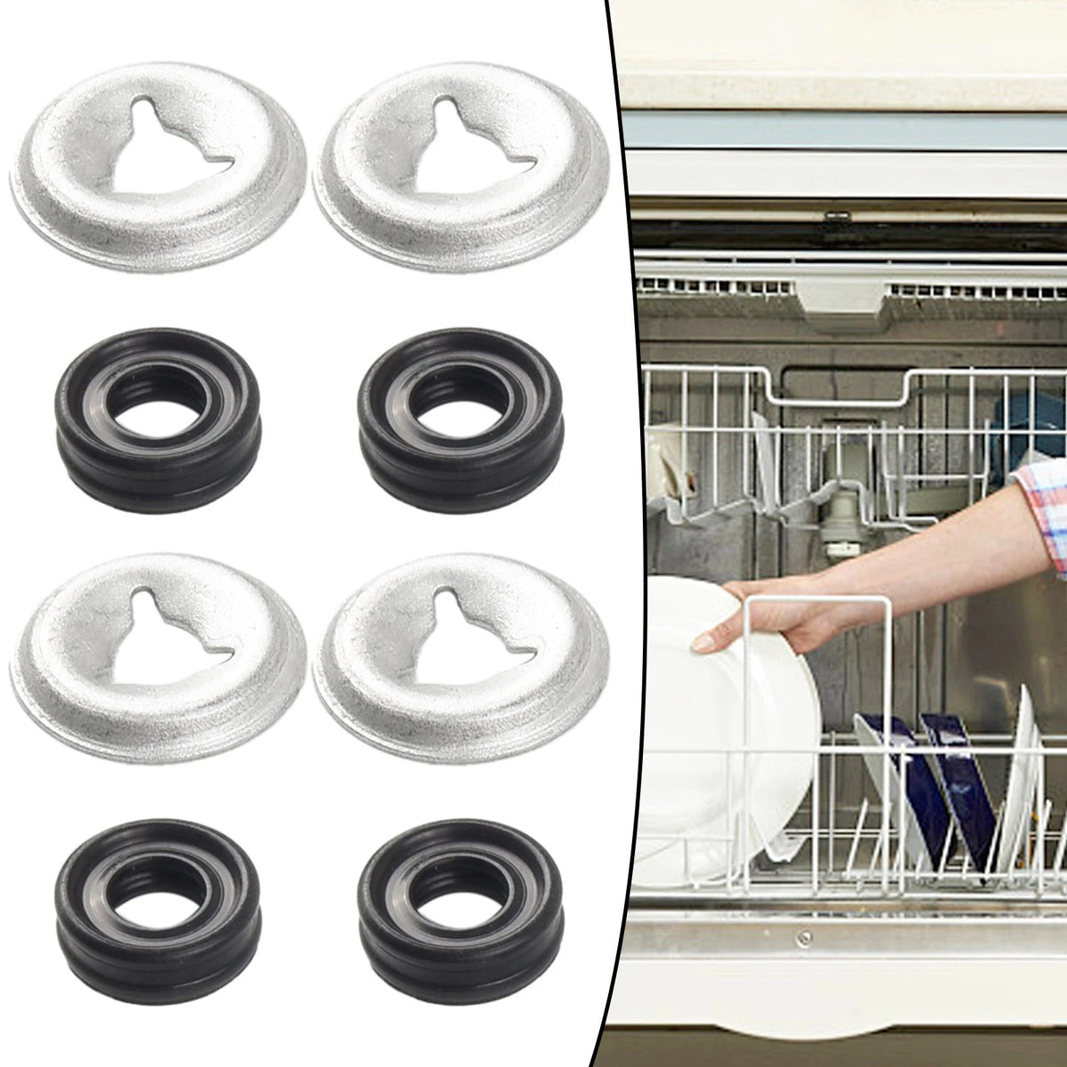 WR2X7054 Dishwasher Push On Nut and Shaft Seal for