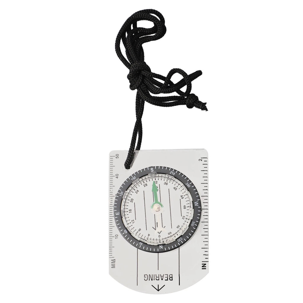 Outdoor Navigation Tool Compact Ruler with Compass for Adventurers