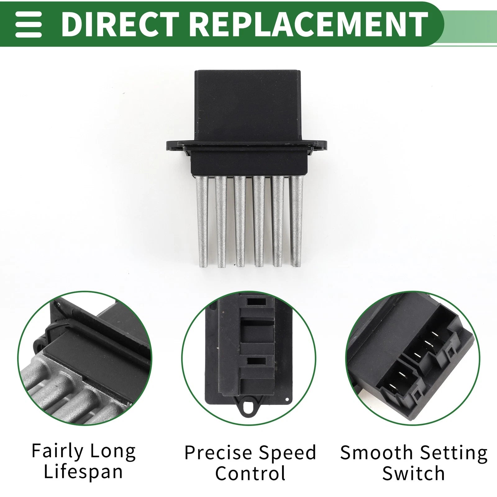 HVAC Blower Motor Heater Blower Resistor Replacement for Dodge Durango (2007–2009)