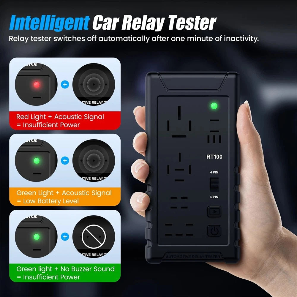 Car Relay Tester for Universal Vehicles (12V/24V) RT100