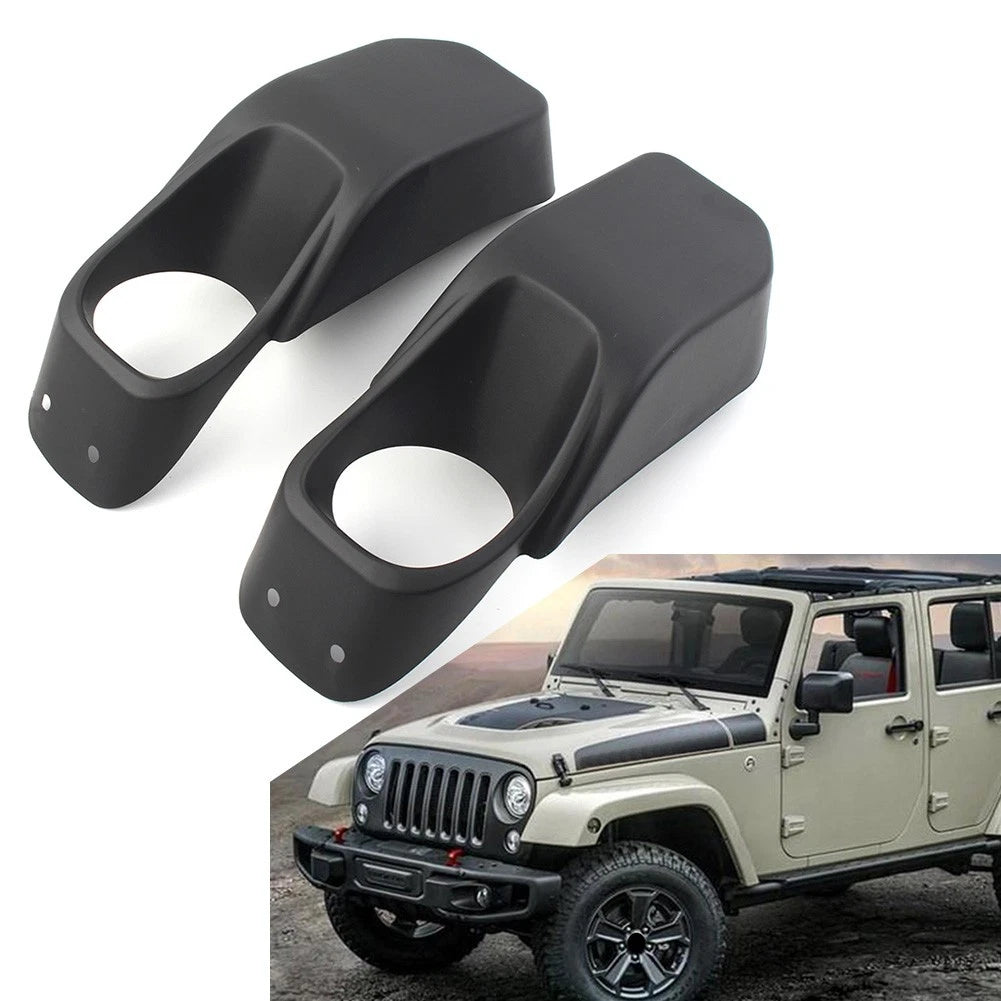 2X Front Bumper Fog Light Lamp Bezels for Jeep Wrangler (2013–2017)