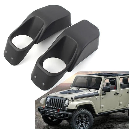 2X Front Bumper Fog Light Lamp Bezels for Jeep Wrangler (2013–2017)