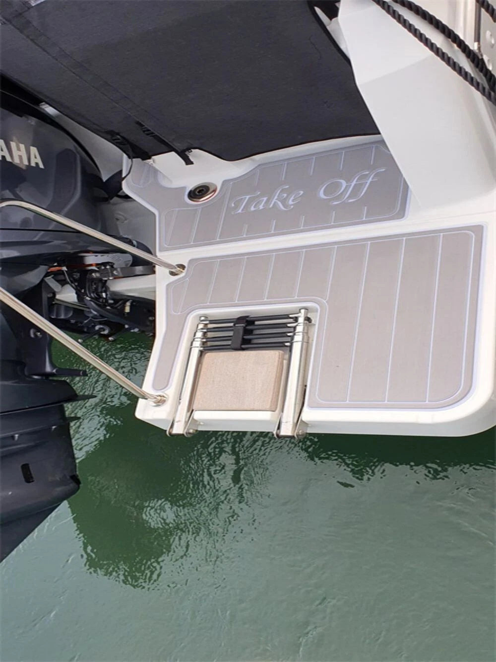 Swim Platform Cockpit Pad for Jeanneau Merry Fisher 795 (2021) - EVA Teak Floor Mat