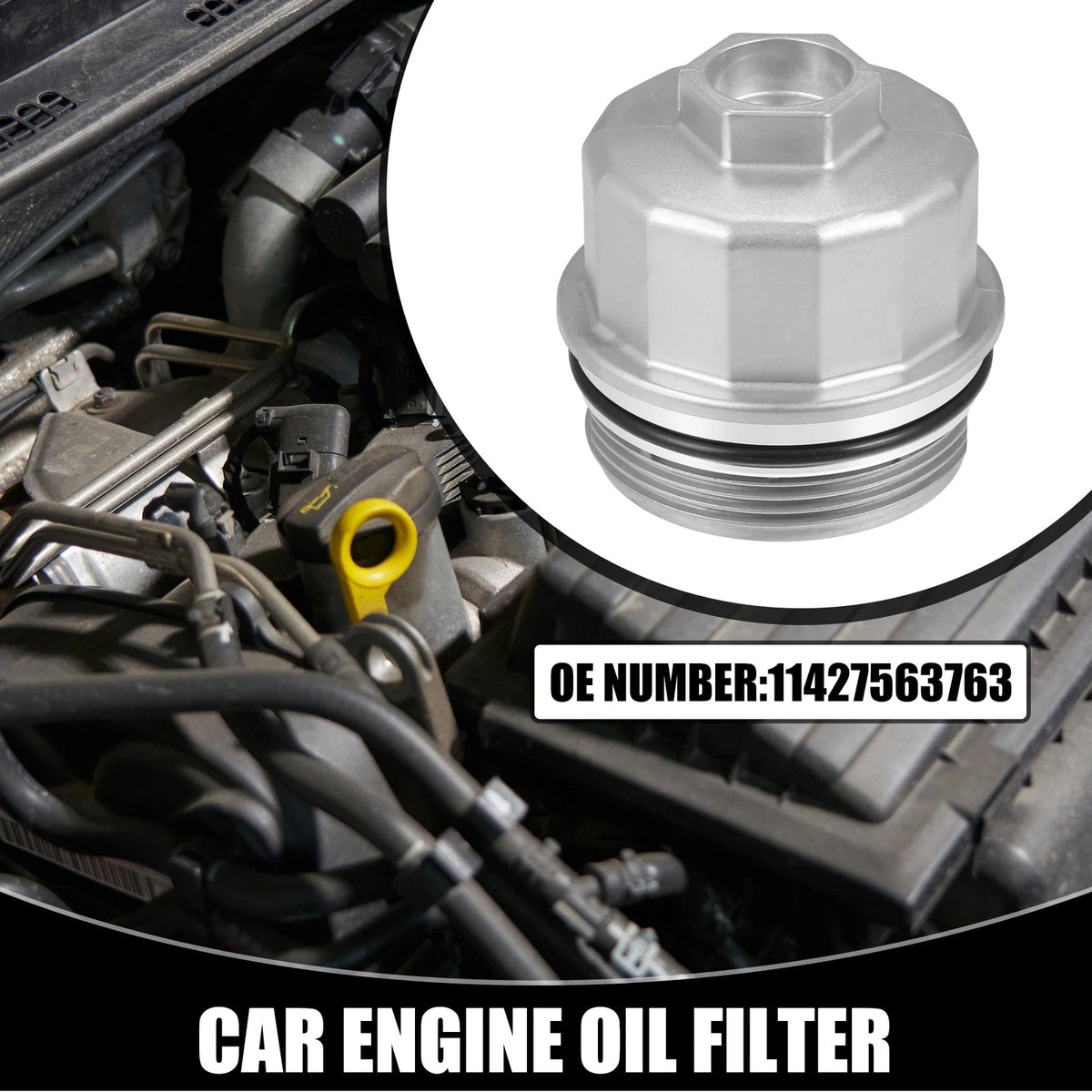 Oil Engine Filter Housing Cap Cover No. 11427563763 for MINI Convertible (2004–2020)