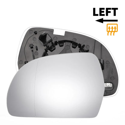 Left Side Heated White Mirror Glass for Skoda Octavia Superb