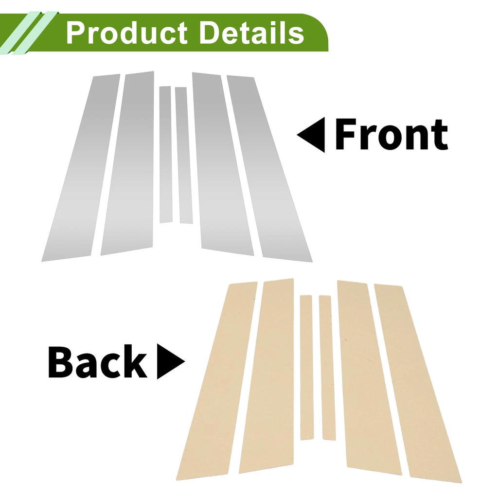 6 Pcs Door Pillar Window Trim Replacement for BMW 3-Series (2006–2011)