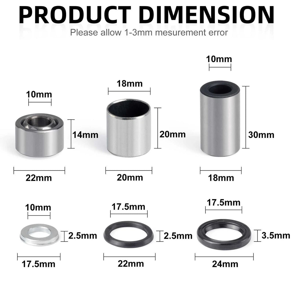 2X Front Shock Bushing Kit for Honda TRX400EX 400EX (1999–2004) Upper & Lower