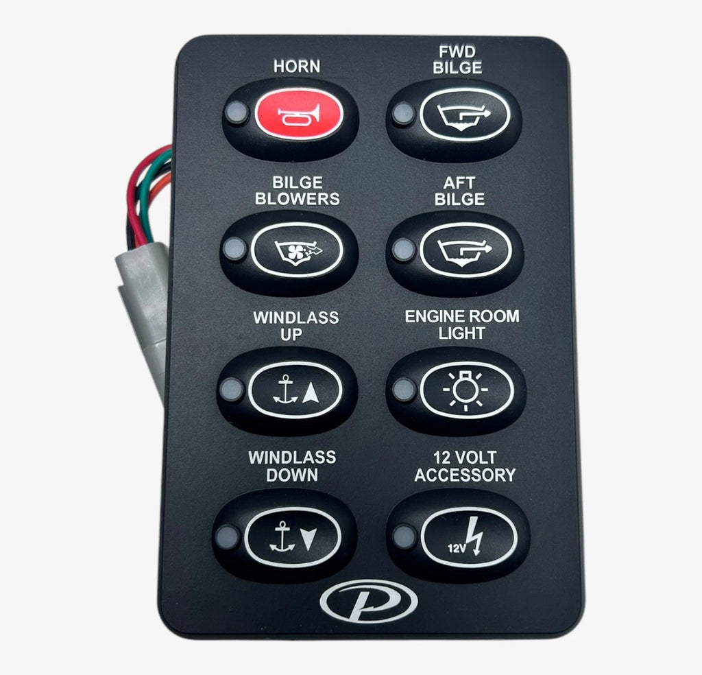 Vertical Multi Function 8 Position Helm Switch Panel for Pursuit Boats