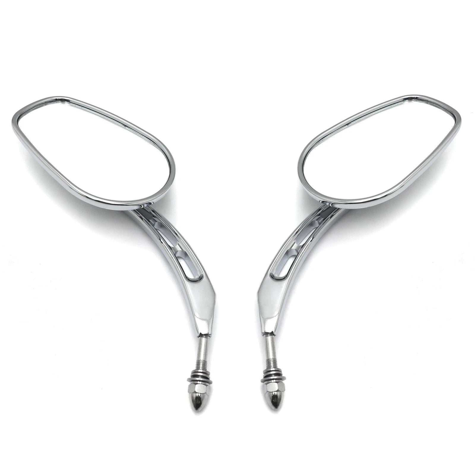 Chrome 8mm Big Rear Side Mirror for Harley Dyna Super Glide (2005–2017)