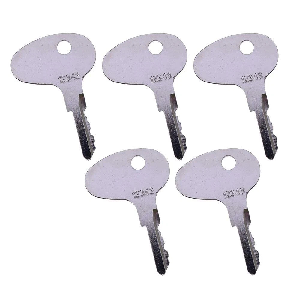 Set of 5 Ignition Keys for Mitsubishi Caterpillar Forklift (12343)