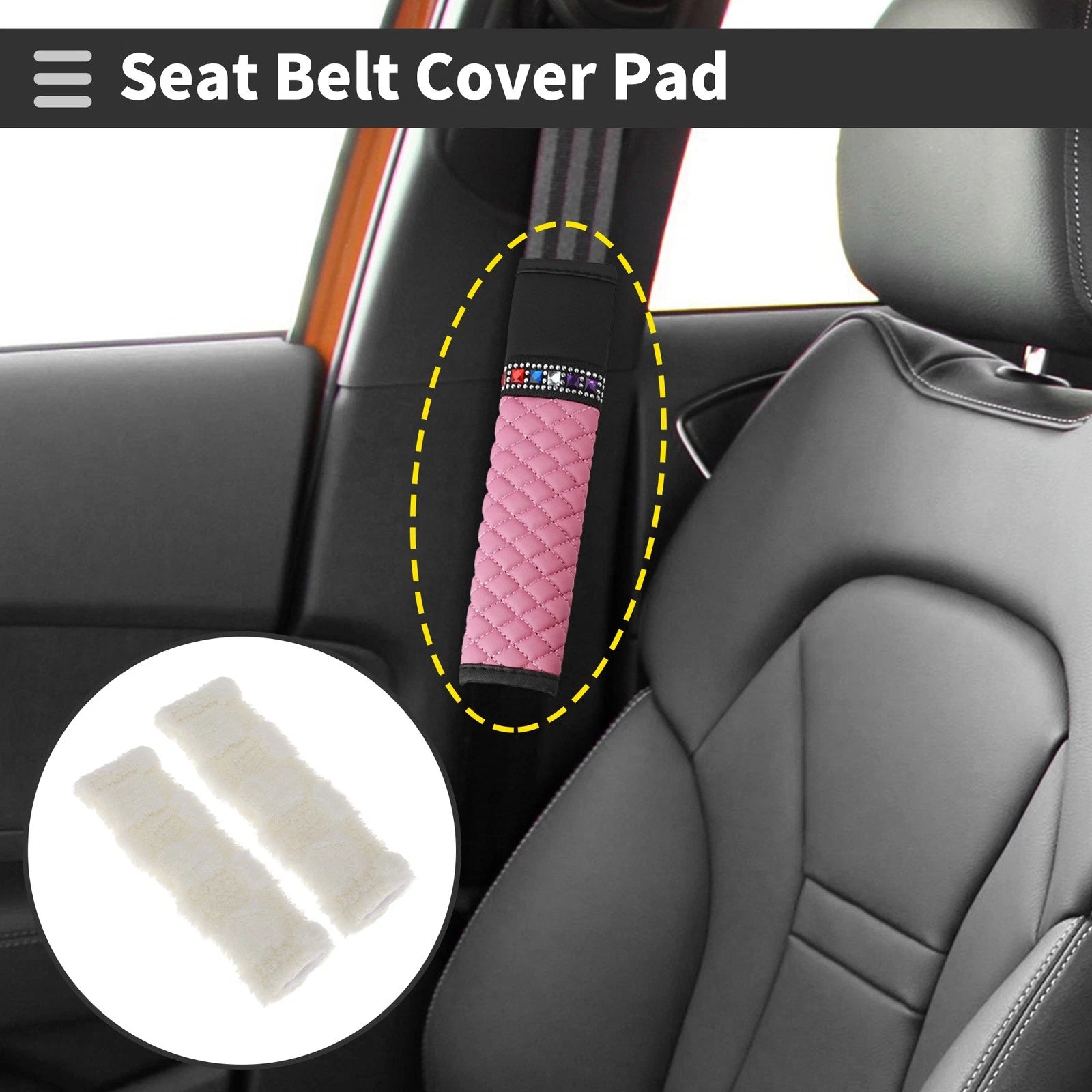 Seat Belt Cover Pad for Universal Fit (24cm)
