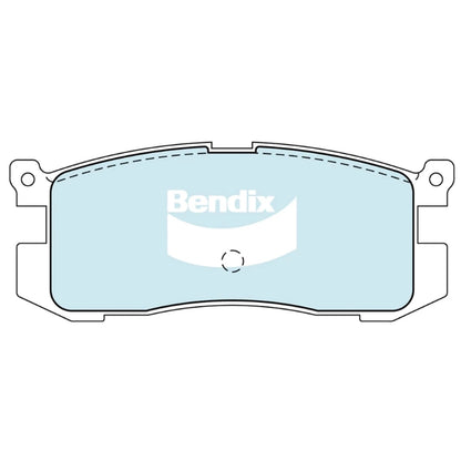 Set of 4 Bendix Rear Disc Brake Pads for Mazda 626 GD (1987–1997)