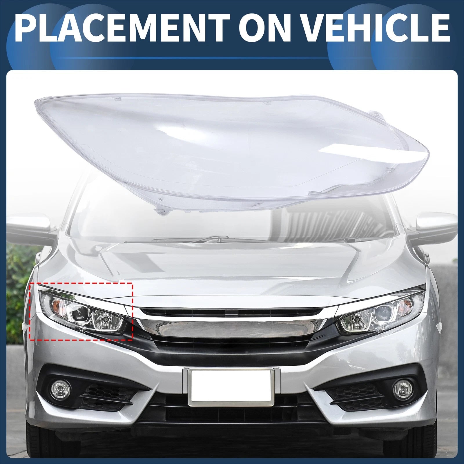 1pc Headlight Lens Cover Front Right Replacement for Ford Focus (2012–2014)