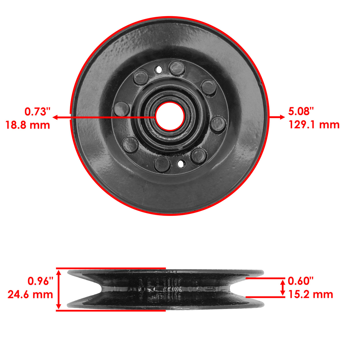 PTO Clutch Pulley Replacement for John Deere 737 757 777 797 (2000–2019)