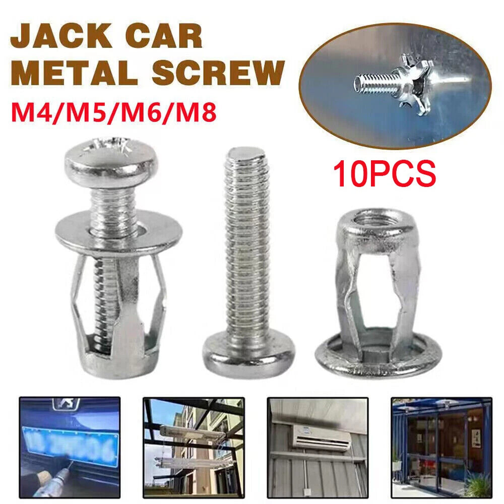 Set of 10 Jack Nuts for Universal Applications (M4/M5/M6/M8)