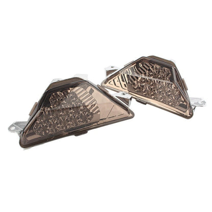 Pair Smoke Front Turn Signal Lights for Kawasaki Ninja 300R EX300 (2013–2017)