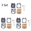 Set of 3 Carburetor Diaphragm Repair Kit for Chainsaw 38/45/52/58 4500 5200 5800