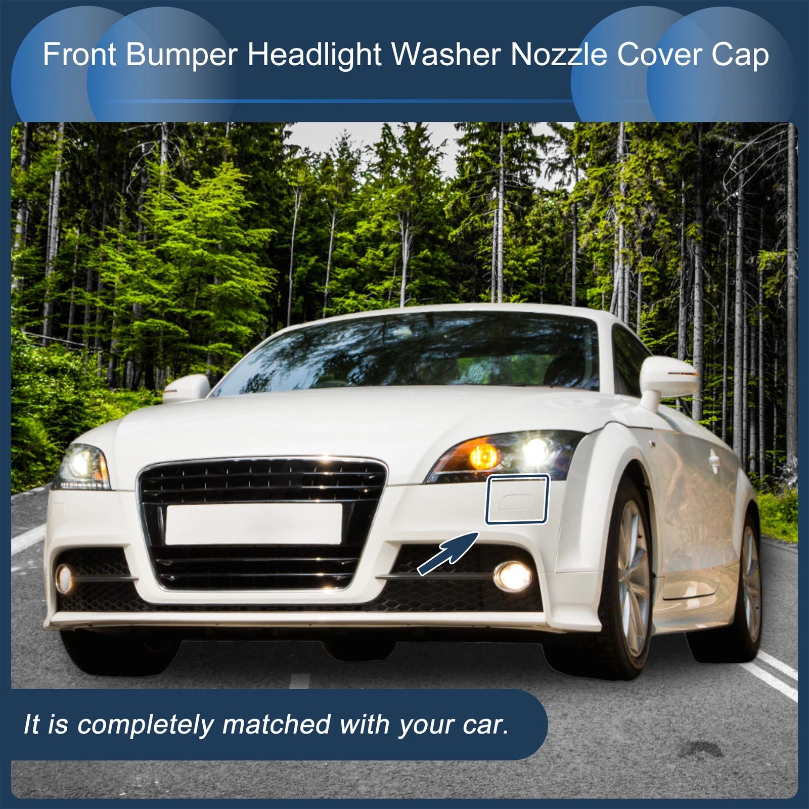 Washer Nozzle Cover Cap Front Left Replacement for Audi TT (2016–2023)