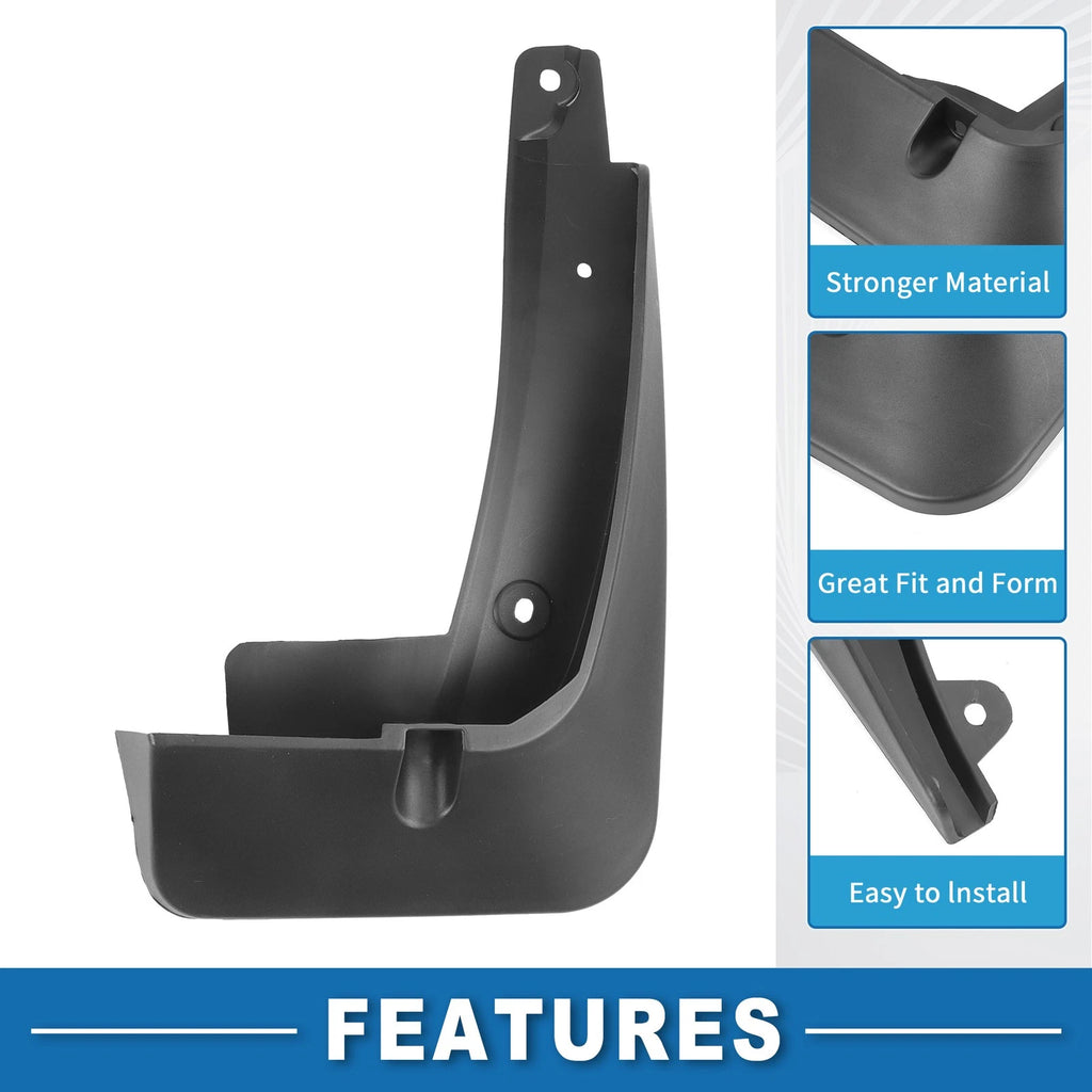 Front and Rear Side Mud Flaps Splash Guards for Chevrolet Trax (2019–2020)