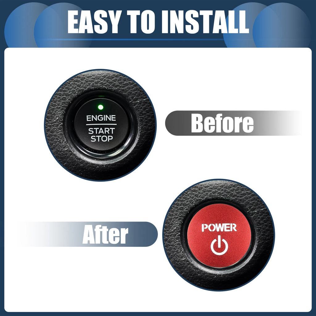 Engine Start Stop Button Cover for Honda Vezel RV Series (2014–2020) Red