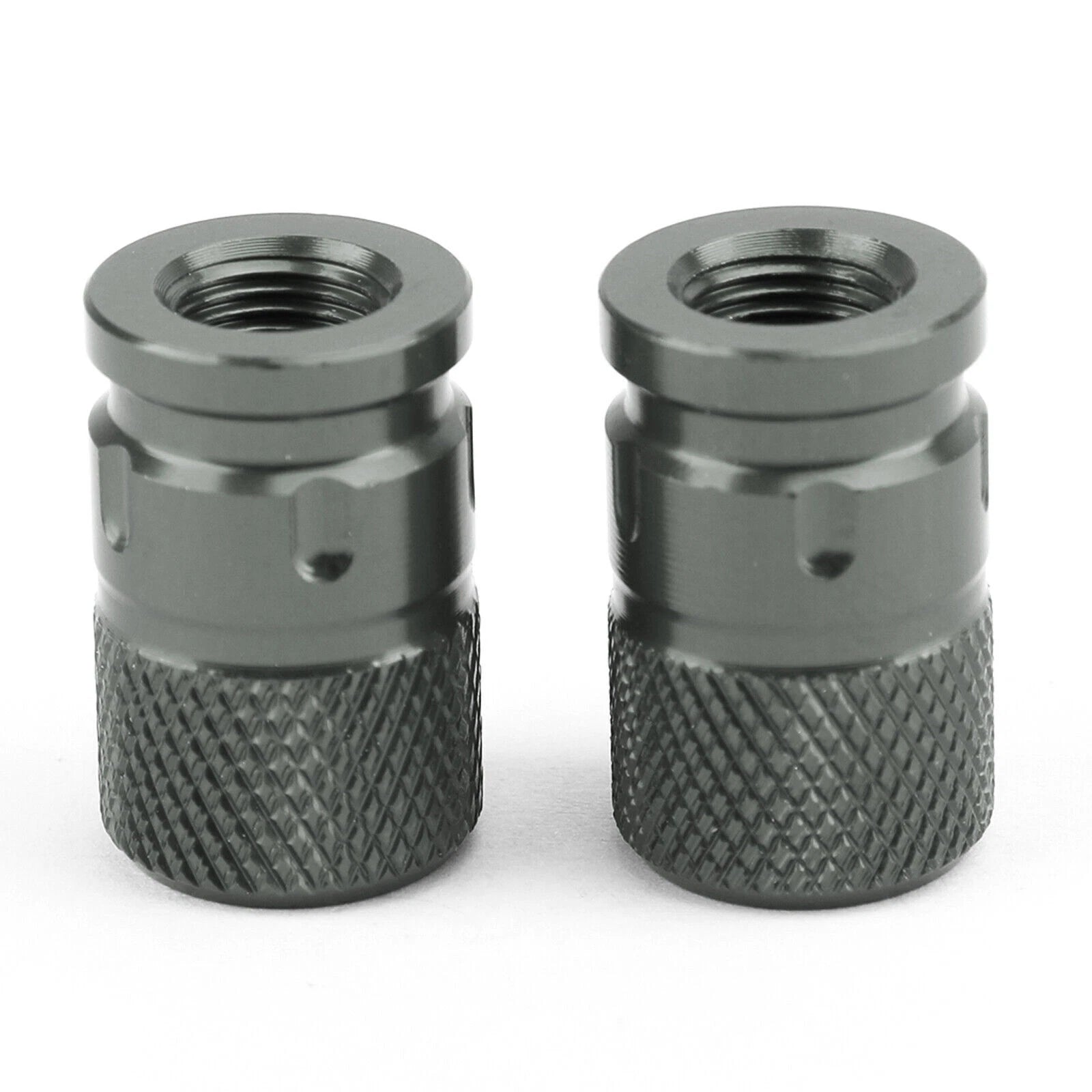 2X CNC Titan-color Anti-Thief Tire Valve Stem Caps for Car Truck Bike Motorcycle