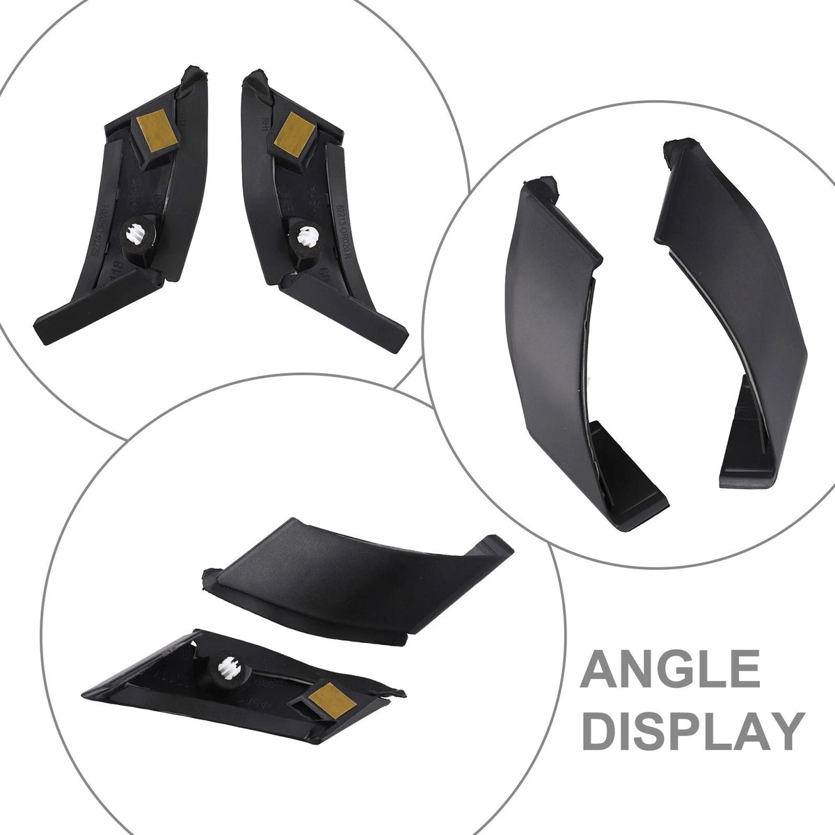 Pair of Black ABS A Pillar Trim Panel Covers for Toyota RAV4 (2019–2023)