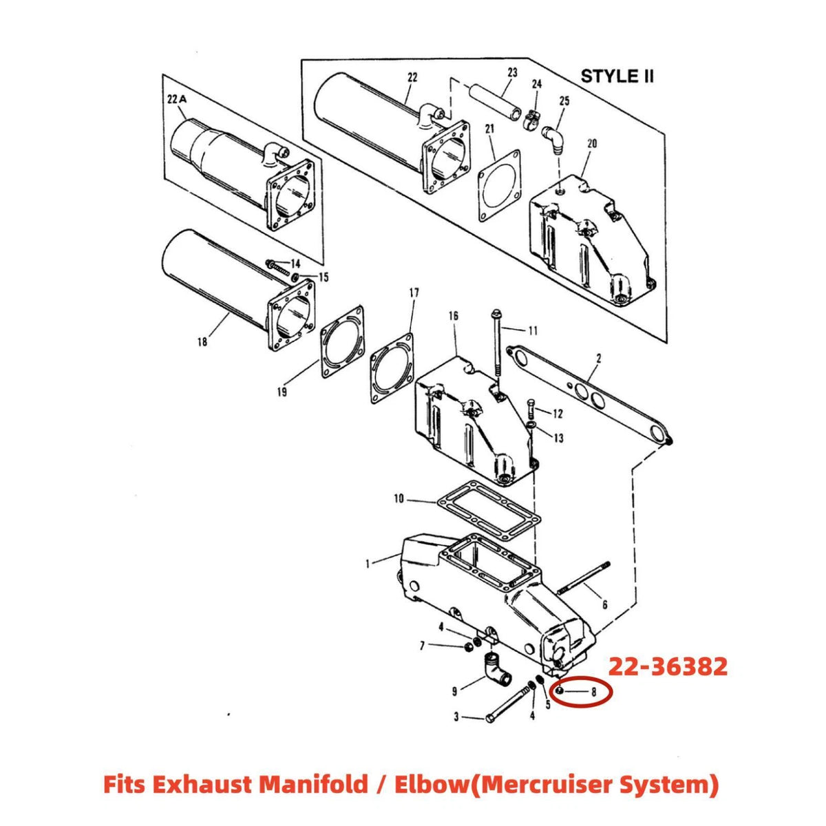 Mercury Marine Mercruiser New Plug Fitting 19-35167 22-36382