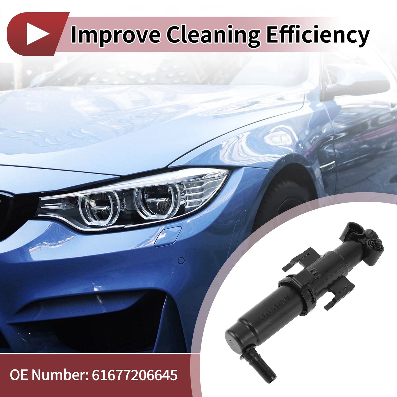 Headlight Washer Nozzle Front Driver Side Replacement for BMW Z4 (2009–2016)