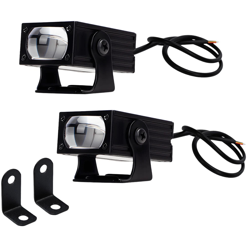 LED Headlight for Motorcycle (Dual Color White and Yellow)