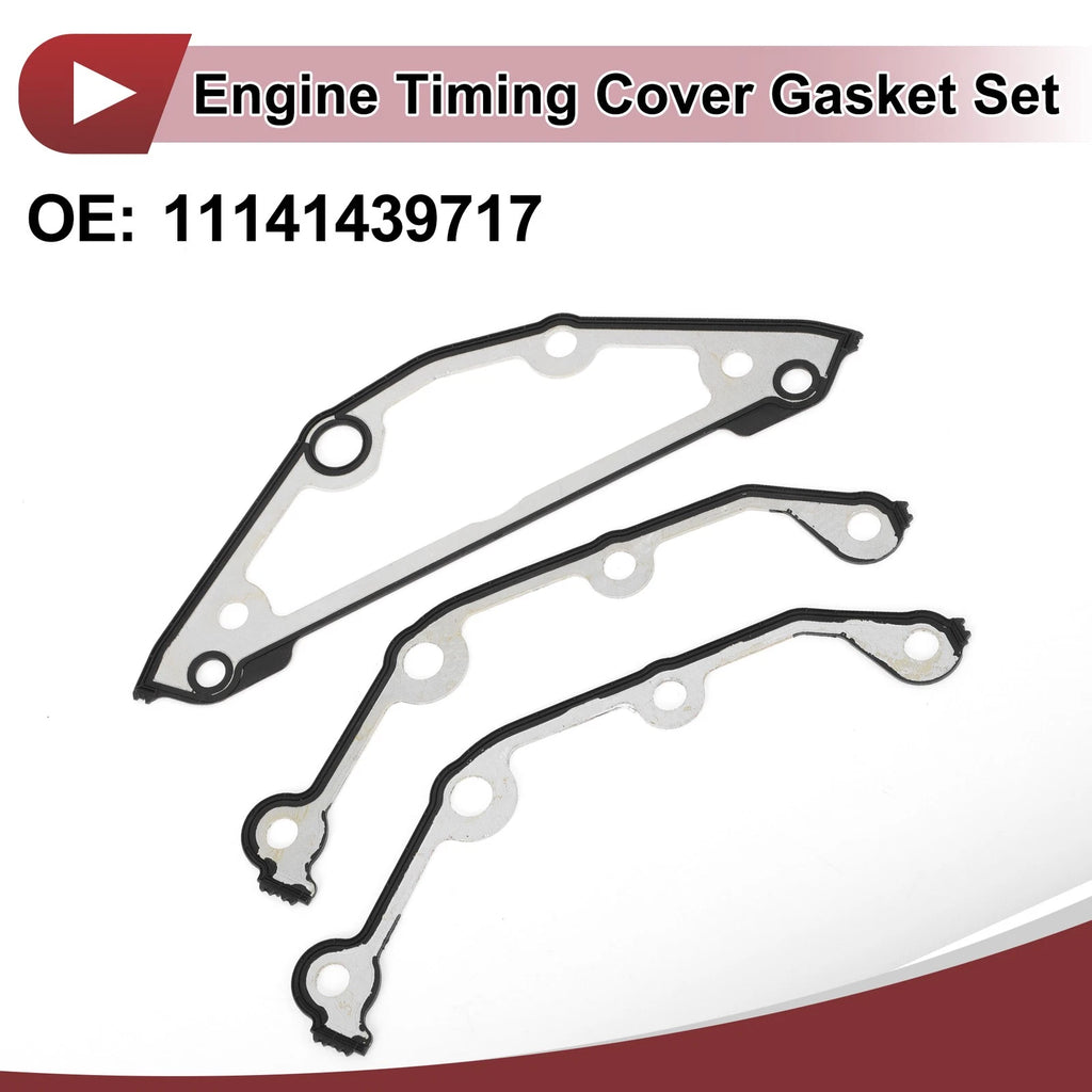 Engine Timing Cover Gasket Set Replacement for BMW 545i 4.4L 4.8L (2004–2009)