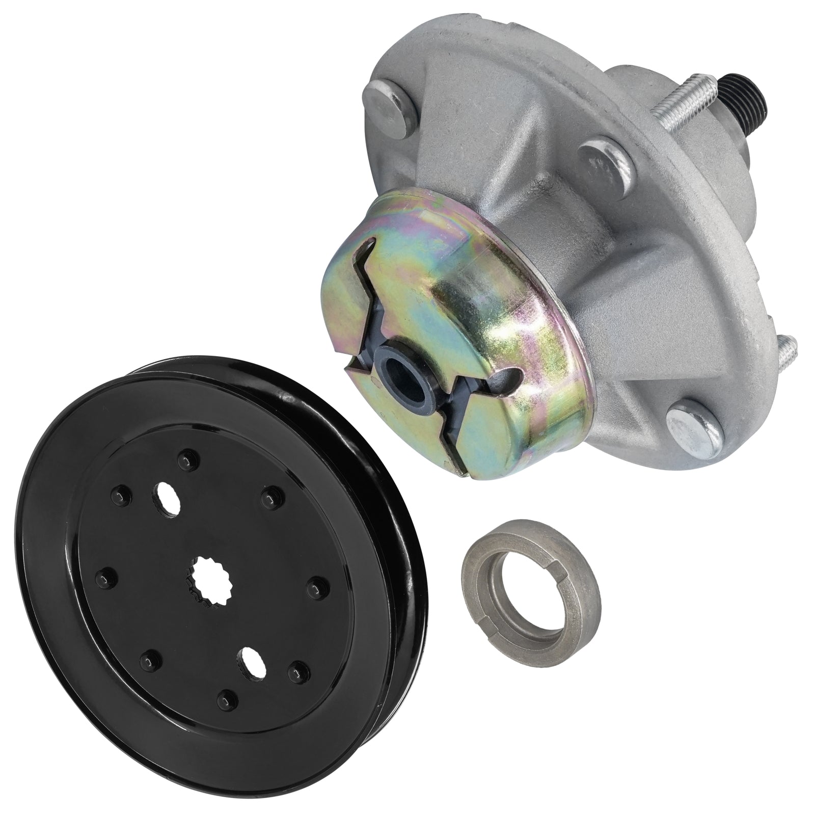 Blade Spindle Assembly w Pulley Replacement for John Deere 1023E 1025R 1026R (2017–2020)