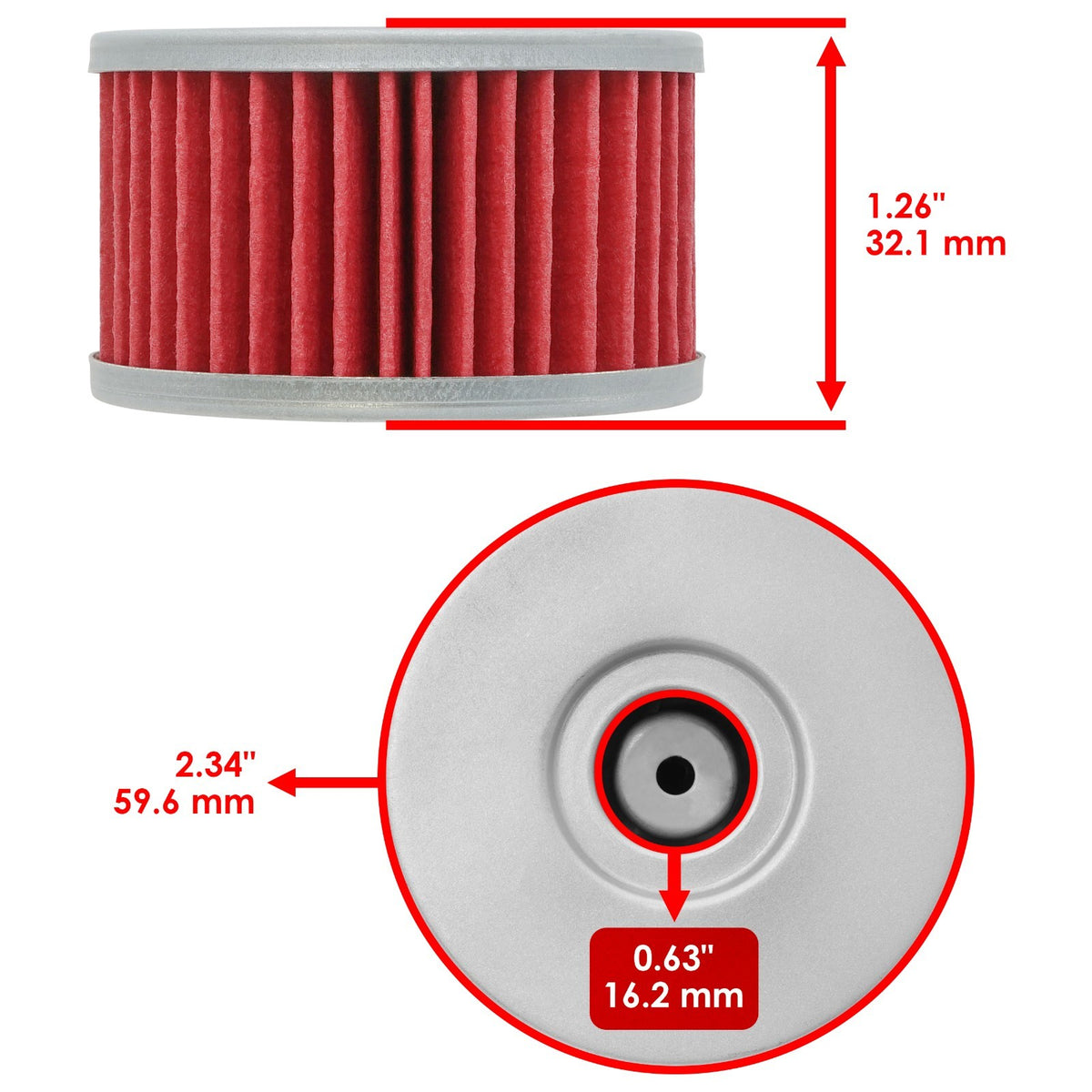 Oil Filter 3-Pack Replacement for Suzuki GZ250 (1999–2010)