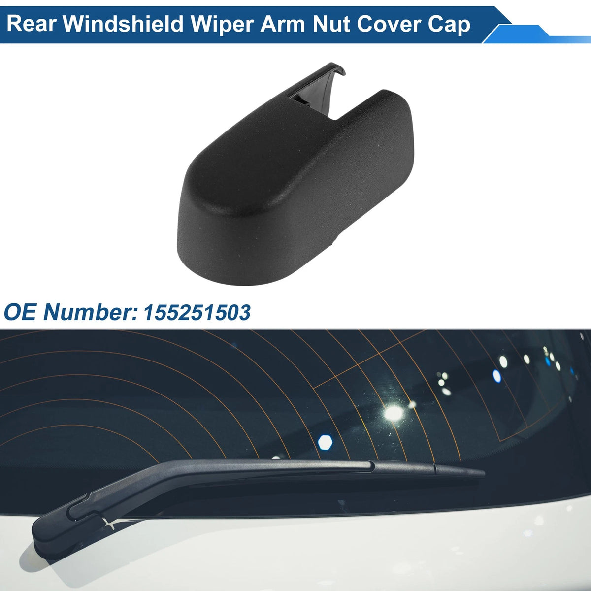 Rear Windshield Wiper Arm Nut Cover Cap for Jeep Grand Commander (No. 155251503)