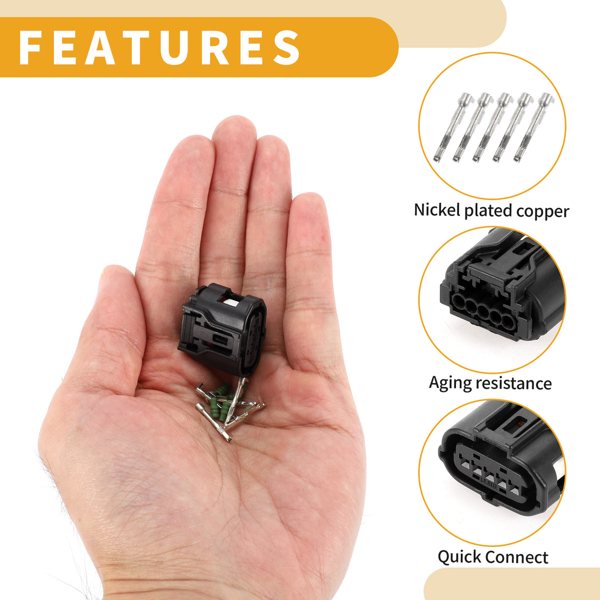 MAF Sensor Connector Plug Female 5 Pin for Toyota (2007–2024)
