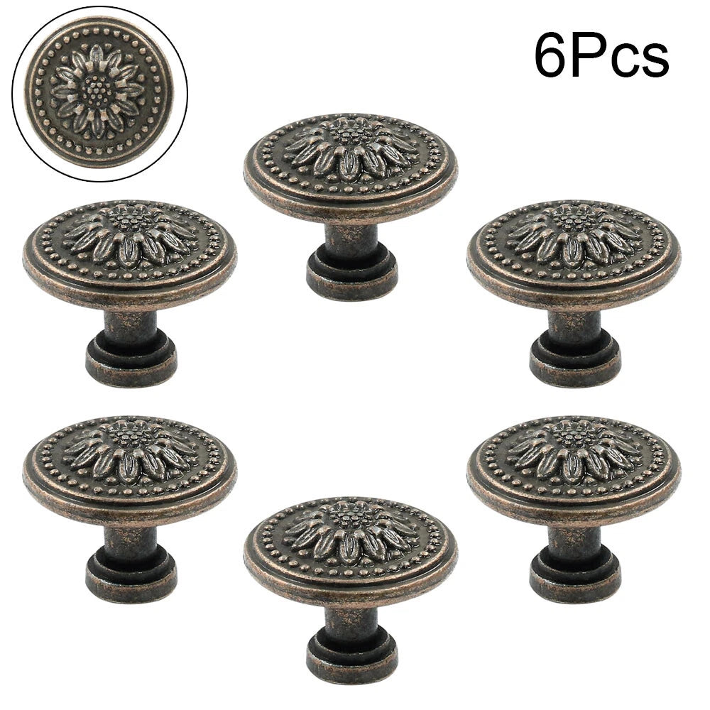6X Antique Kitchen Cabinet Door Knob Handle Pull for Furniture