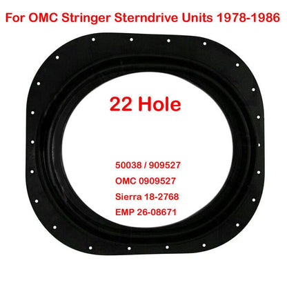 Seal Transom Boot for OMC Stringer 1978–1986 (22 Hole, Rubber, 909527)