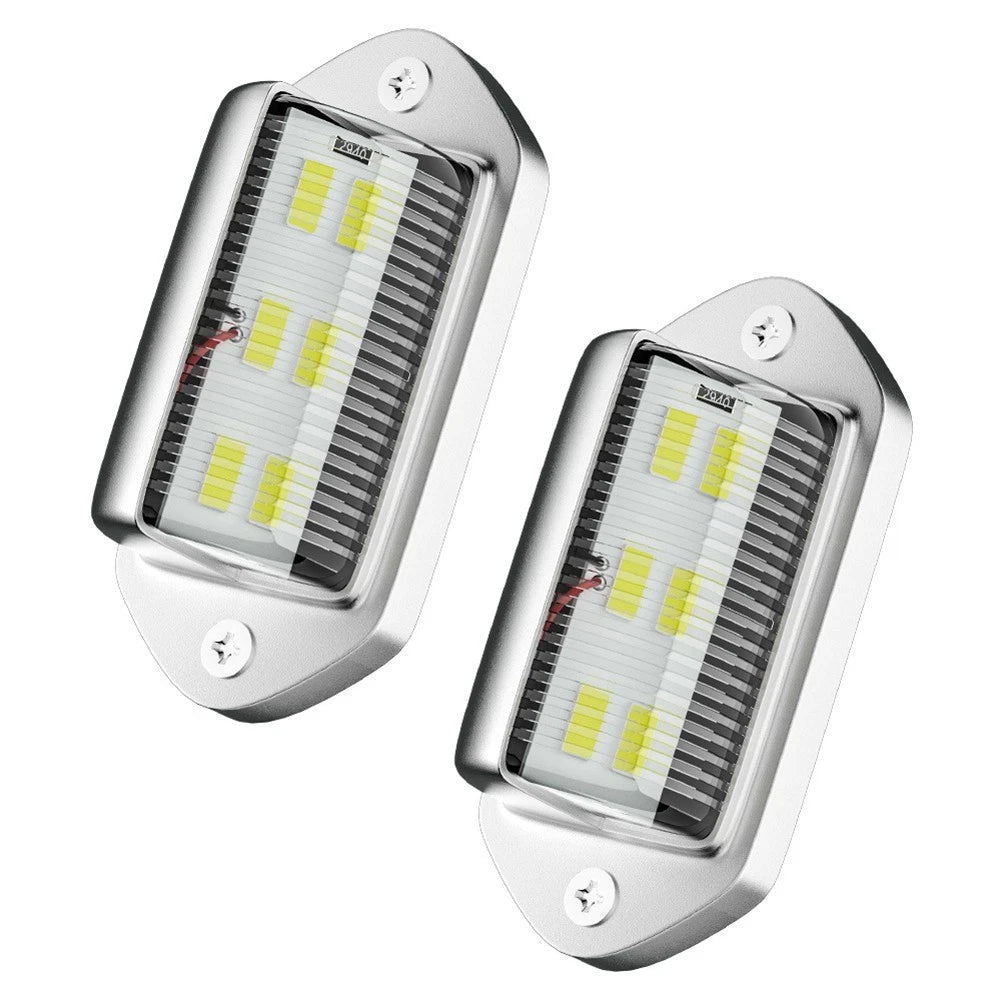 6SMD White LED License Plate Light for All Vehicles (Waterproof)