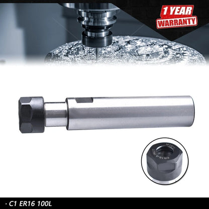 C1 ER16 100L Collet Chuck for CNC Milling Lathe (1" Straight Shank)