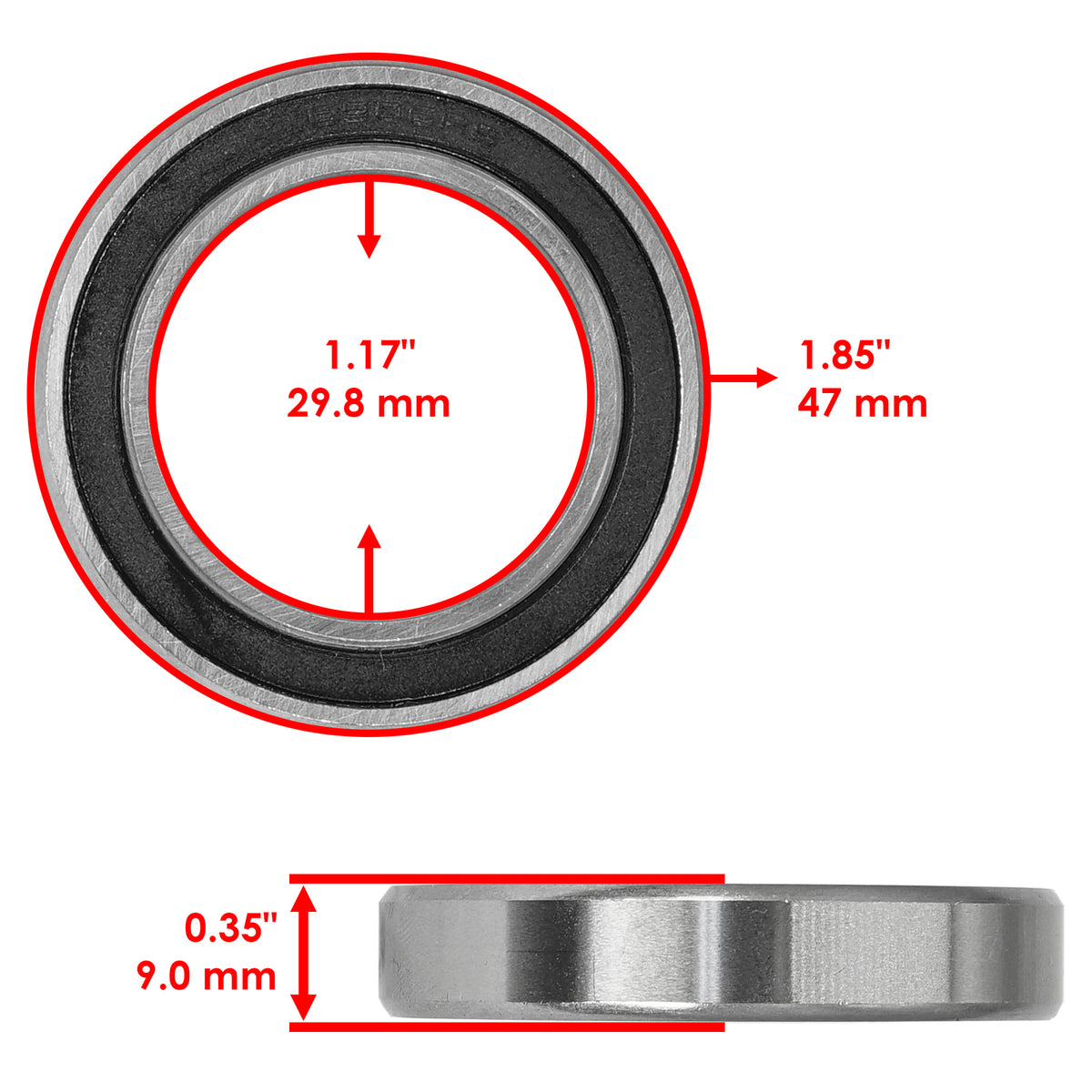 Rubber Sealed Ball Bearing Replacement for Honda Accord (1986–2007)