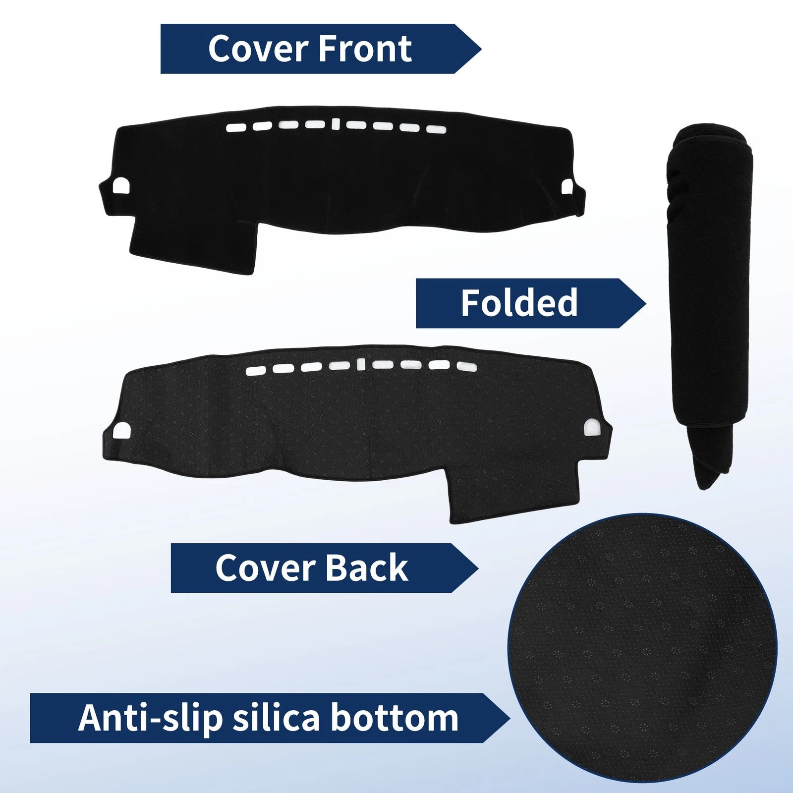 Dash Cover for Mitsubishi Shogun (2007–2019) Without HUD, Polyester Black