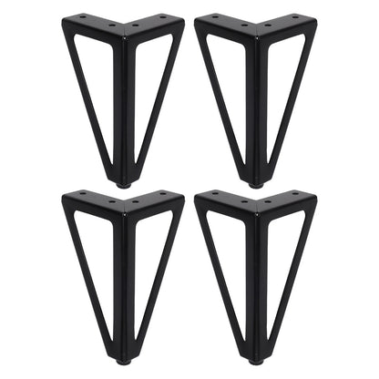 6-Inch Replacement Furniture Legs with Triangular Design for Stability