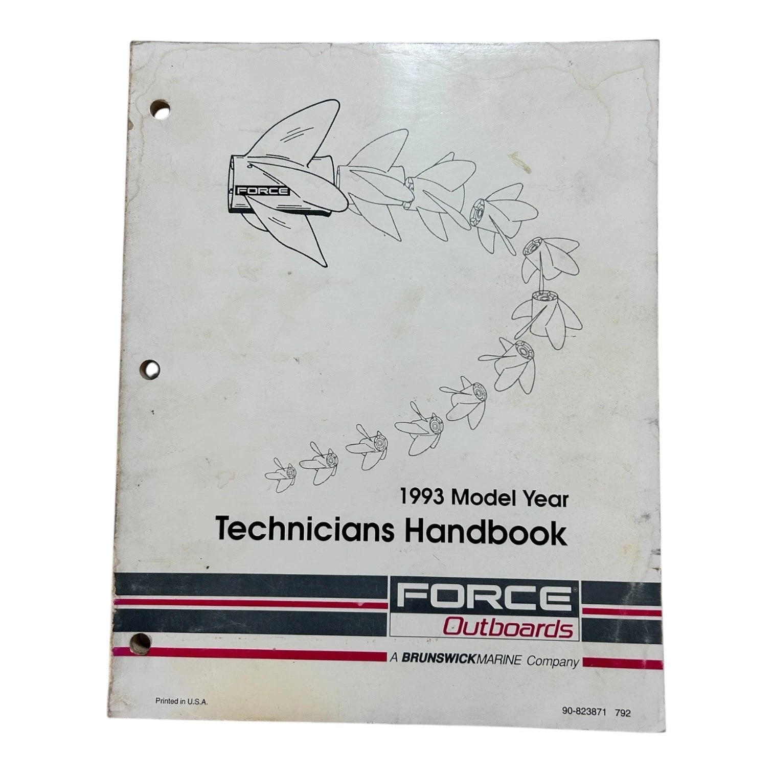 Technicians Handbook for Force Outboards 90-823871 (1993)