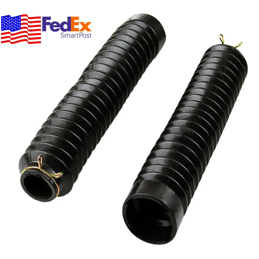 2X 30mm Black Front Fork Shock Cover Boot Sleeve for Motorcycle Pit Bike (270mm)