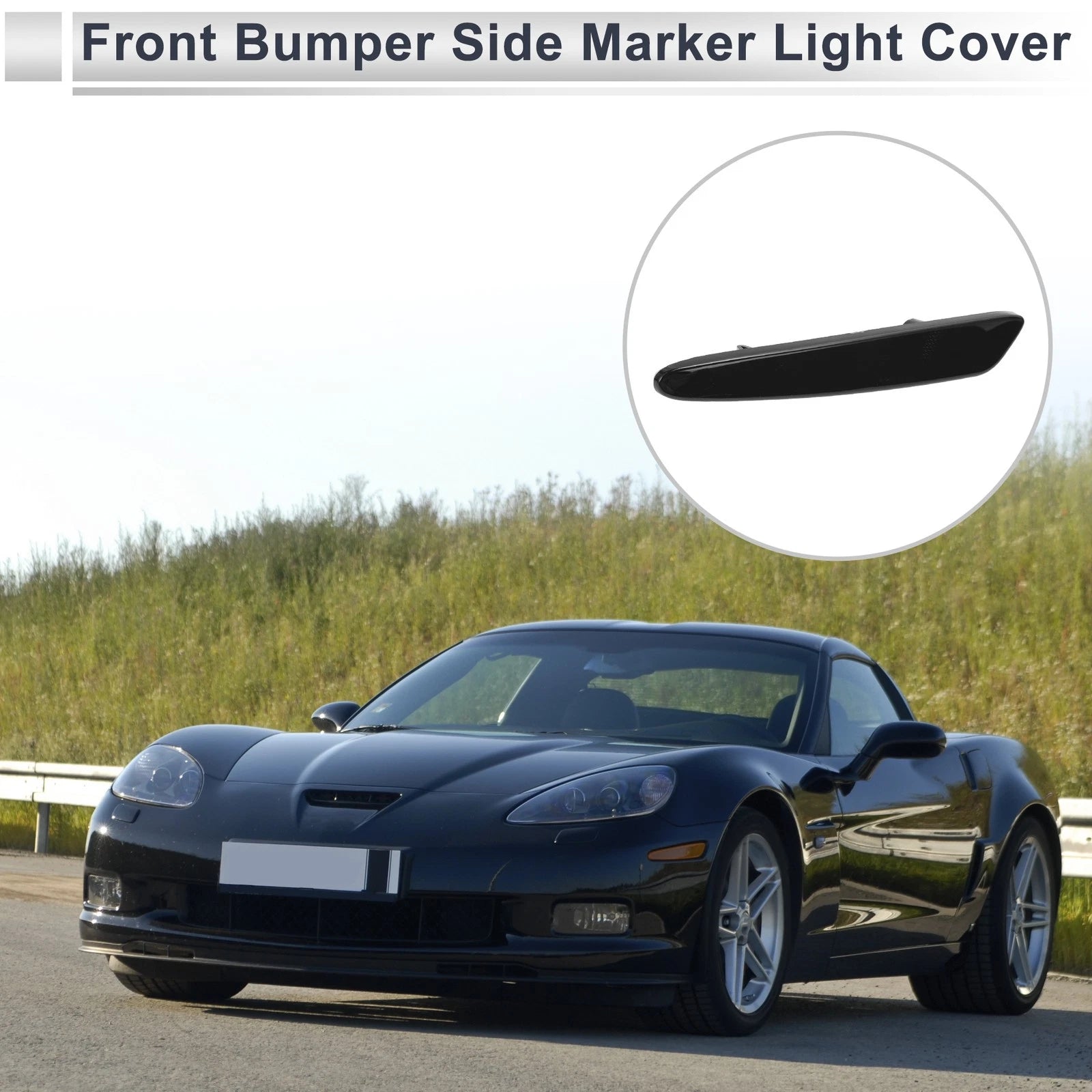 Left Front Bumper Side Marker Light Cover for Chevy Corvette (2005–2012)