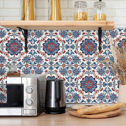 12pcs Waterproof PVC Wall and Tile Decals with Geometric Patterns