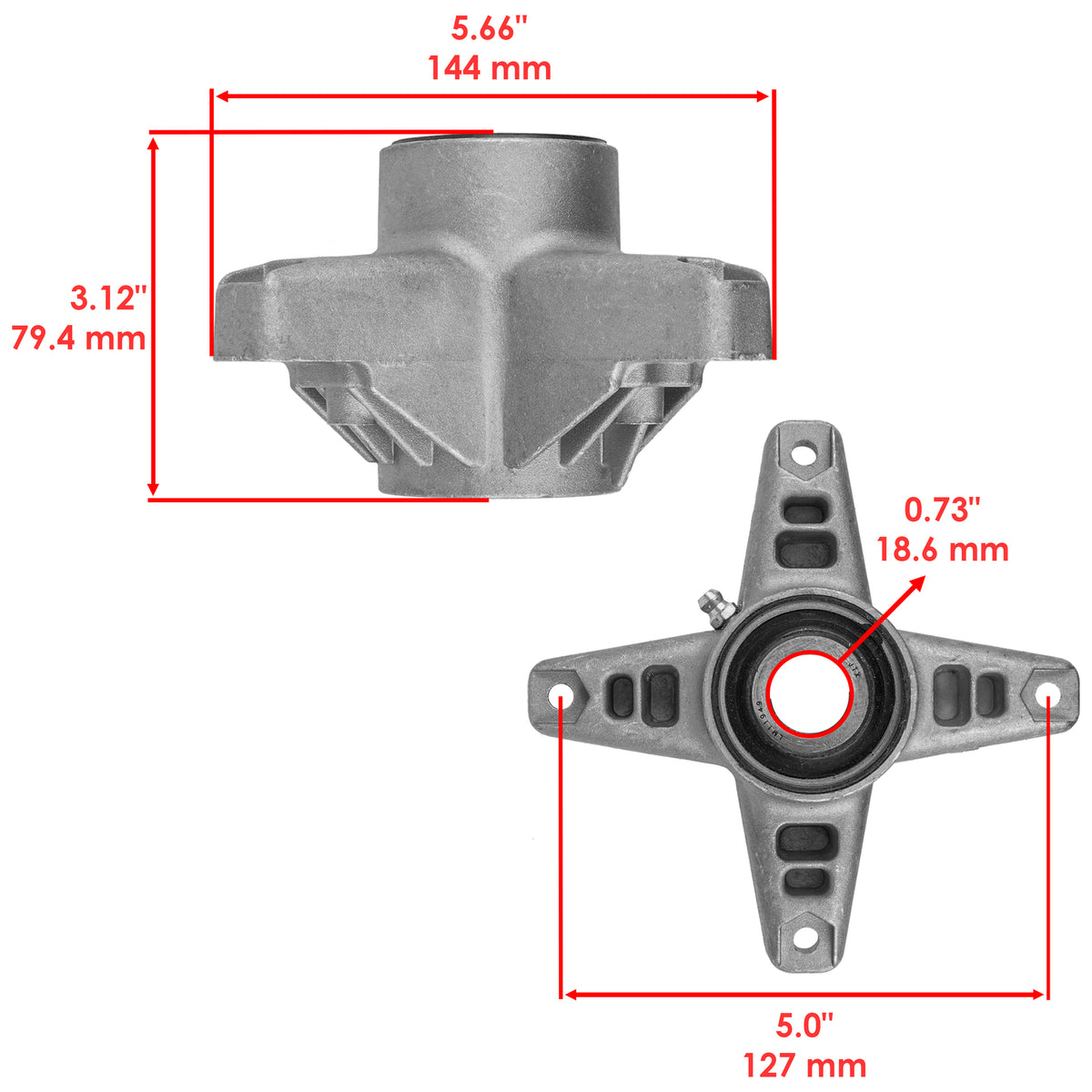 Deck Spindle and Pulley Assembly for Cub Cadet SLT1554 GT2554 (54") (2006–2012)