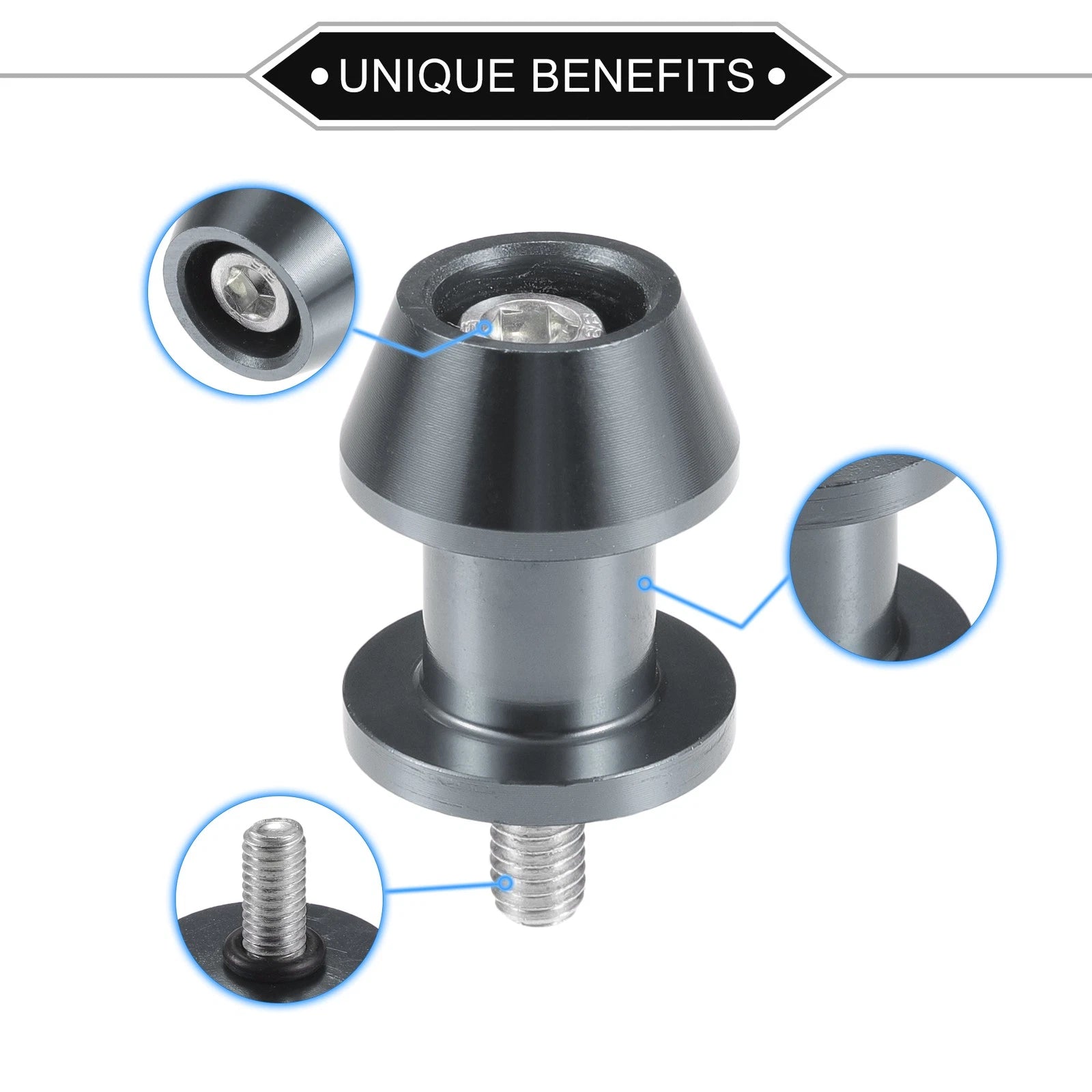 Motorbike Swingarm Spools 6mm CNC Replacement for Universal (2000–2025)