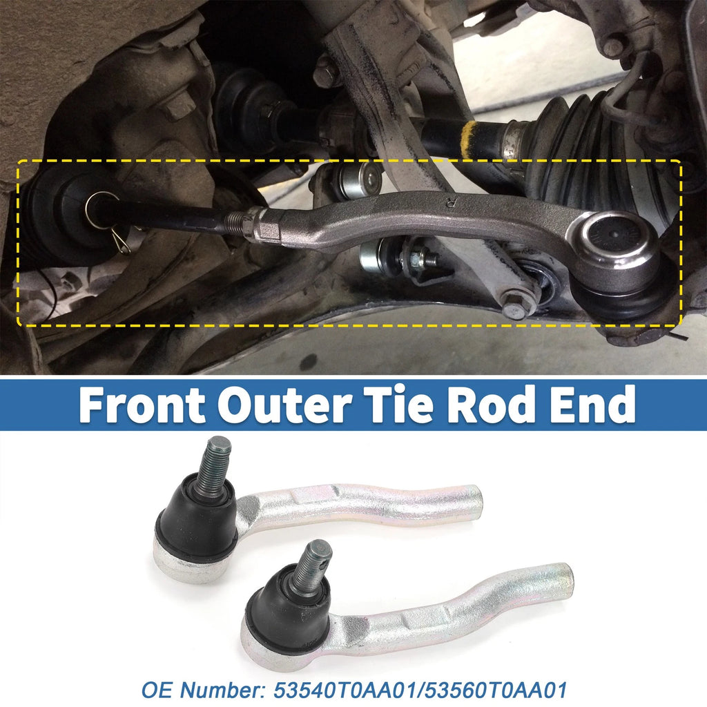 2PCS Front Outer Tie Rod Ends for Honda CR-V (2012–2018) Drag Link